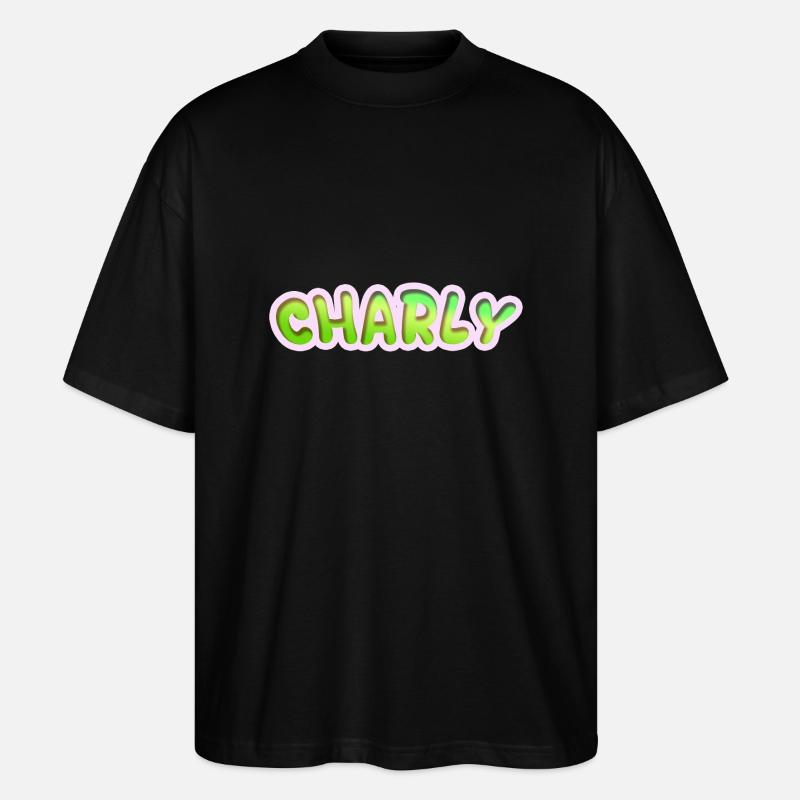 Charly als Job - Stanley/Stella Oversized Unisex Bio T-Shirt Blaster 2.0 - Schwarz