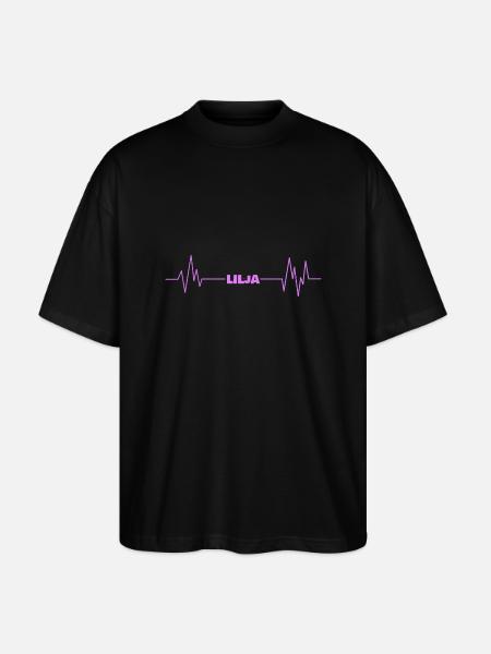 Lilja as a first name - Stanley/Stella Oversized Unisex Organic T-shirt Blaster 2.0 - black