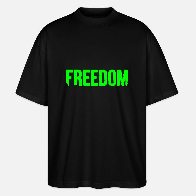 Freedom - Stanley/Stella Oversized Unisex Bio T-Shirt Blaster 2.0 - Schwarz