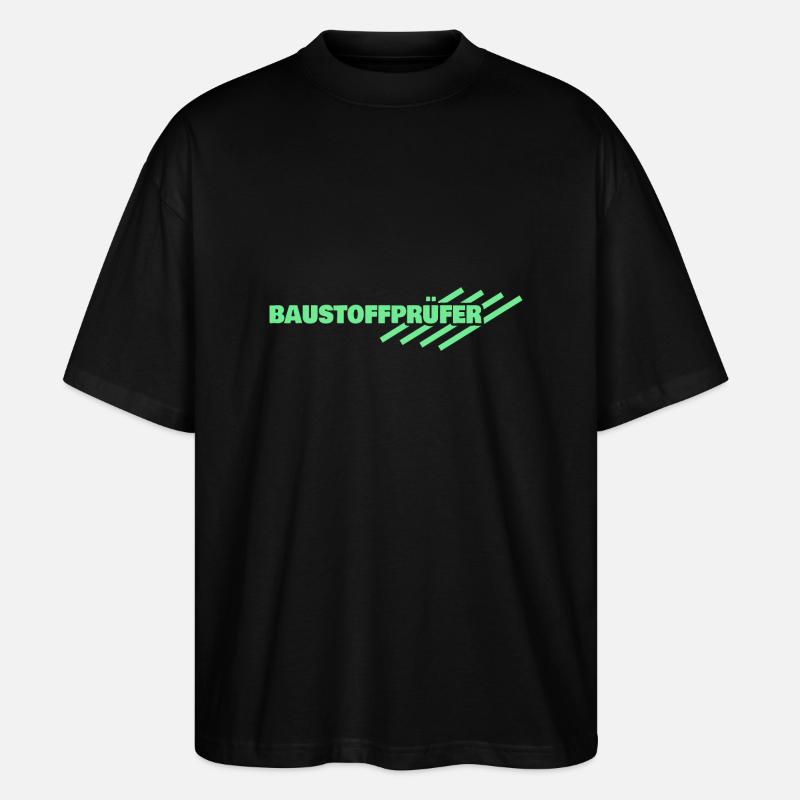 Geschenk für Baustoffprüfer - Stanley/Stella Oversized Unisex Bio T-Shirt Blaster 2.0 - Schwarz