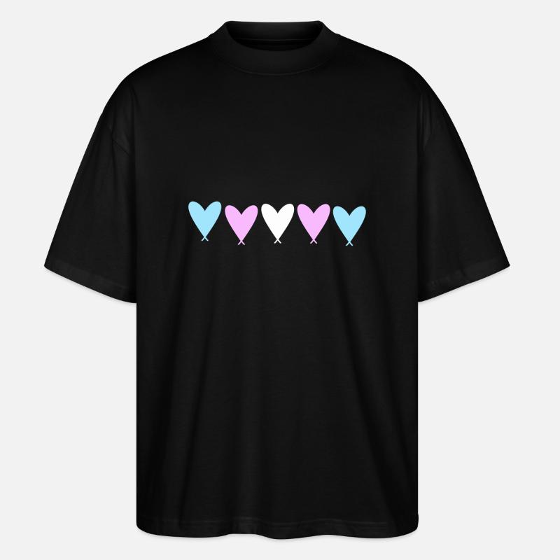 TransHearts - Stanley/Stella Oversized Unisex Bio T-Shirt Blaster 2.0 - Schwarz