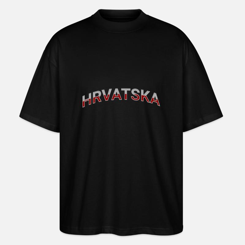 HRVATSKA - Stanley/Stella Oversized Unisex Bio T-Shirt Blaster 2.0 - Schwarz