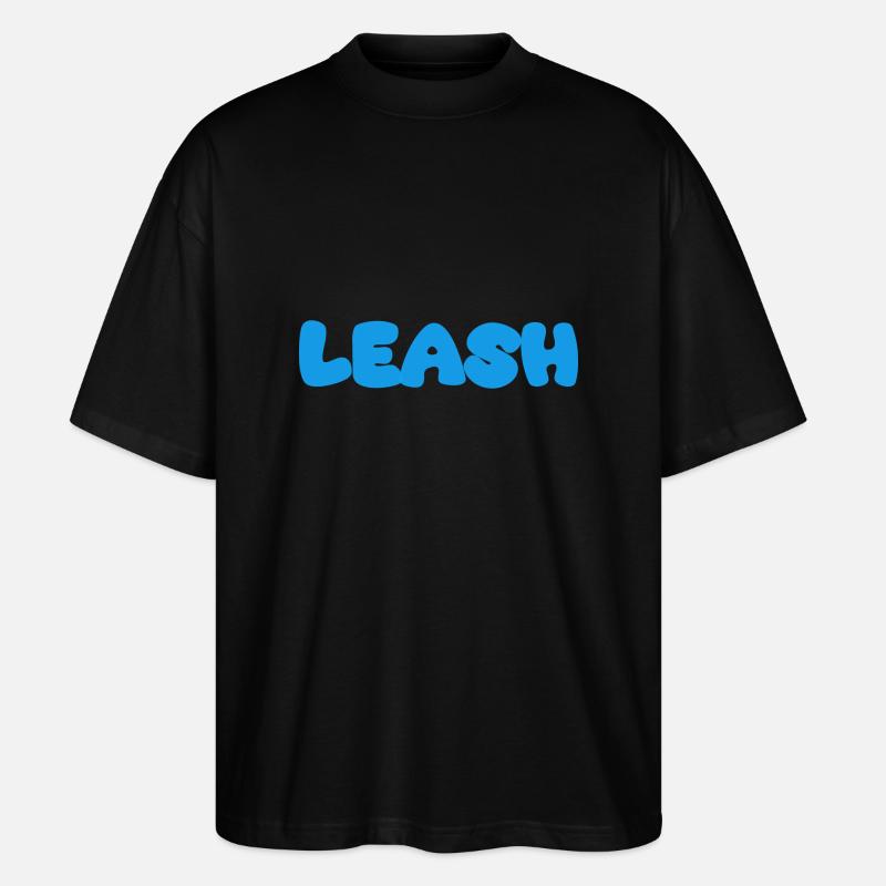 Leash Name Blue - Stanley/Stella Oversized Unisex Organic T-shirt Blaster 2.0 - black