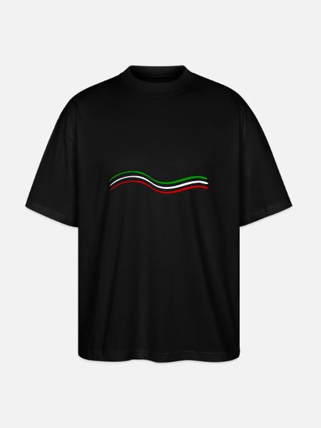 Green White Red - Stanley/Stella Oversized Unisex Organic T-shirt Blaster 2.0 - black