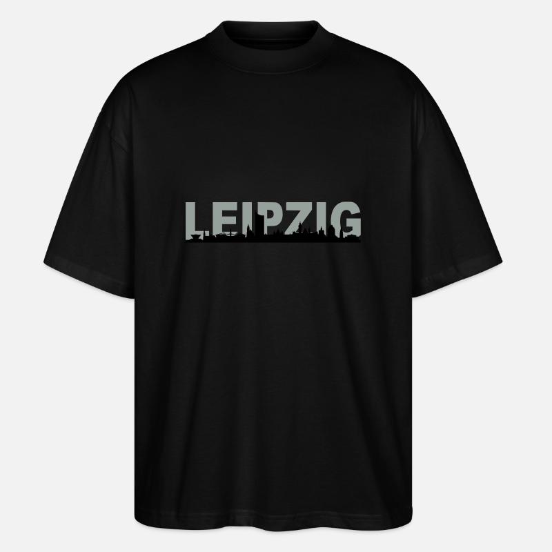 Skyline Leipzig Name - Stanley/Stella Oversized Unisex Bio T-Shirt Blaster 2.0 - Schwarz