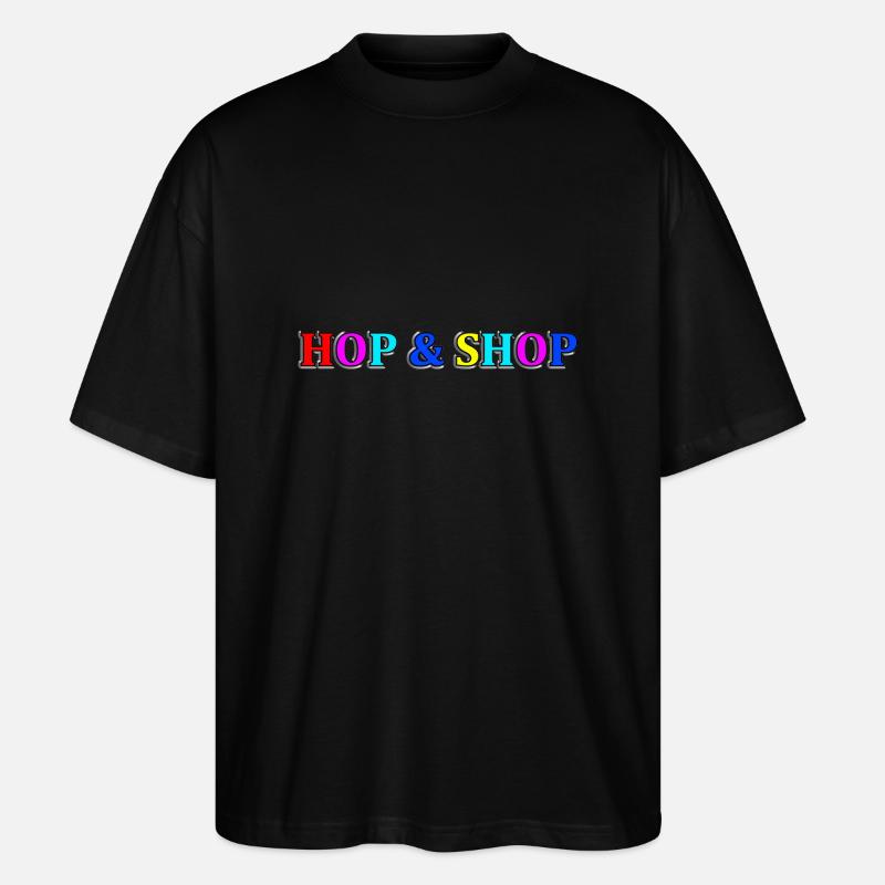 Hüpfen und Einkaufen - Stanley/Stella Oversized Unisex Bio T-Shirt Blaster 2.0 - Schwarz
