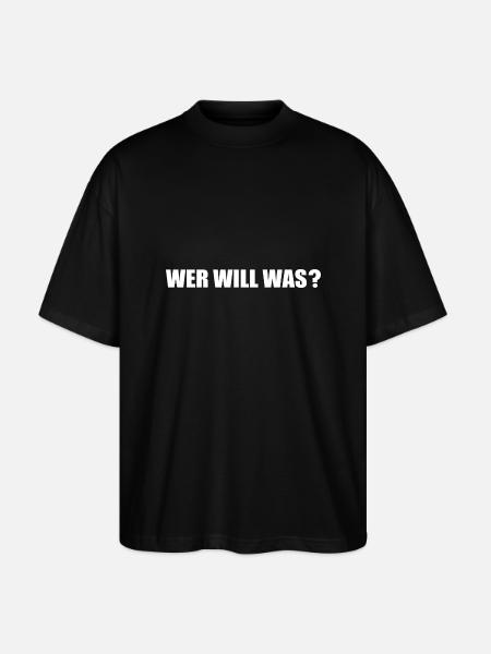 Wer will was - Stanley/Stella Oversized Unisex Bio T-Shirt Blaster 2.0 - Schwarz