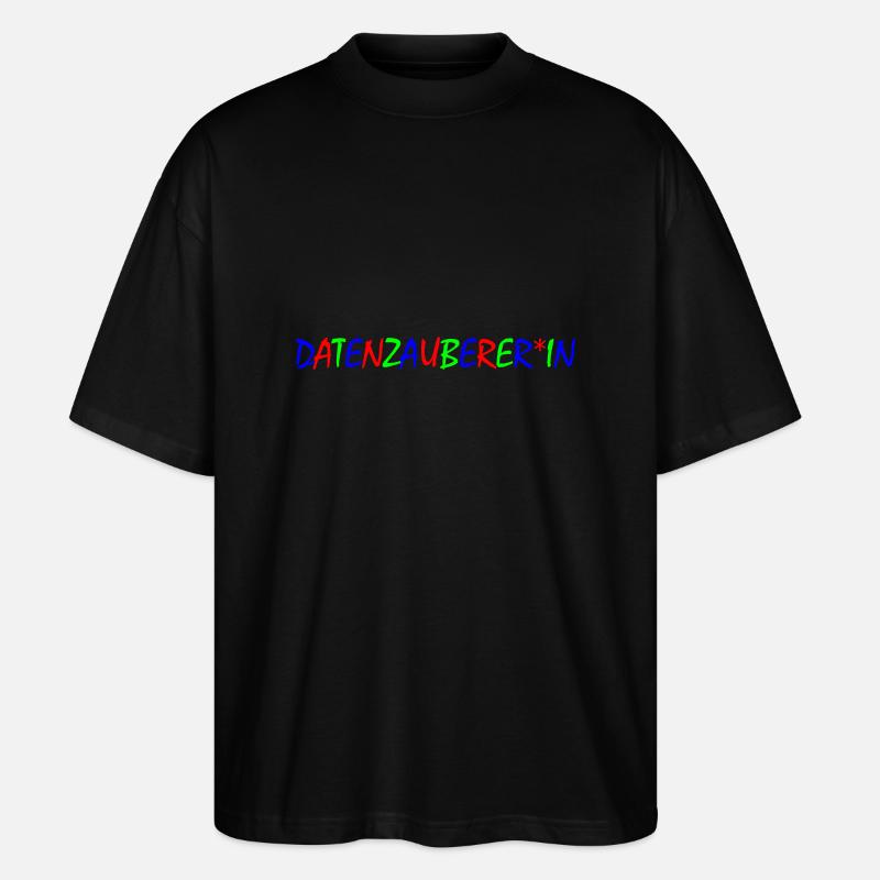 Data Magic – Typographie colorée - T-shirt bio Blaster 2.0 coupe oversize Stanley/Stella Unisexe - noir
