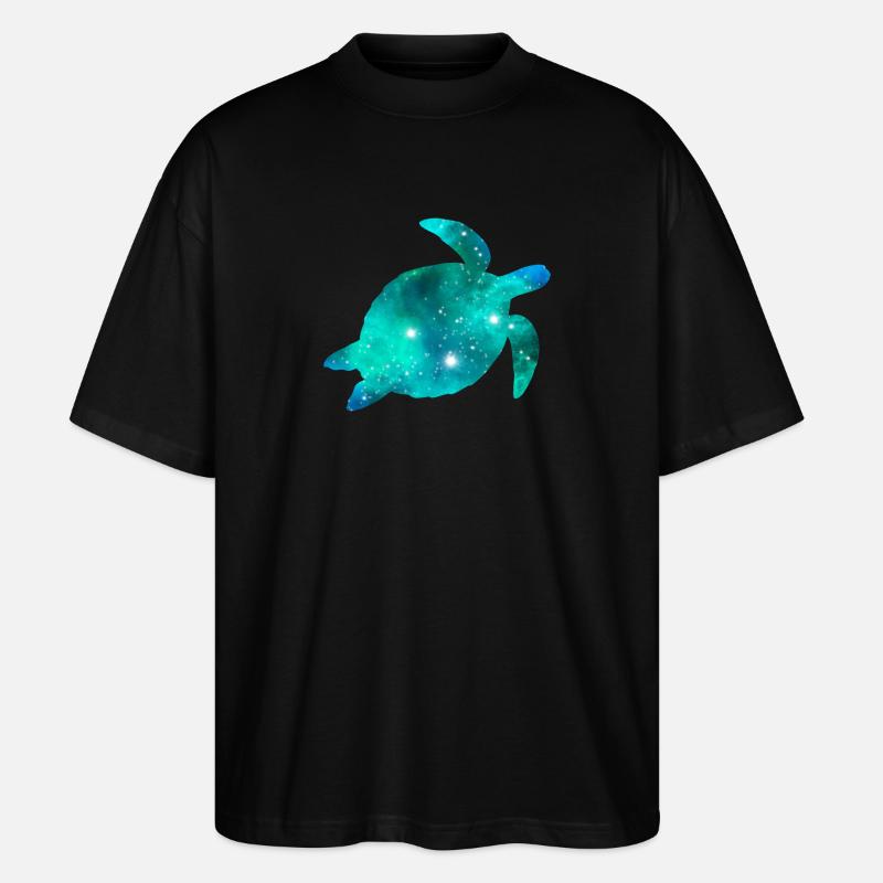 Galaxy Turtle - Stanley/Stella Oversized Unisex Bio T-Shirt Blaster 2.0 - Schwarz