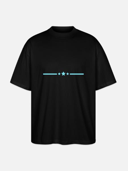 Line Stars - Stanley/Stella Oversized Unisex Organic T-shirt Blaster 2.0 - black