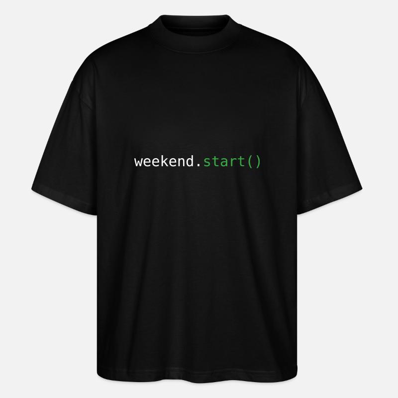 Début du week-end - T-shirt bio Blaster 2.0 coupe oversize Stanley/Stella Unisexe - noir