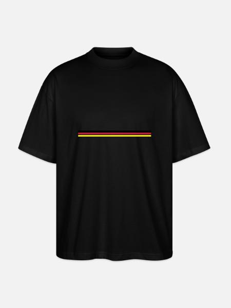 Flagge Deutschland - Stanley/Stella Oversized Unisex Bio T-Shirt Blaster 2.0 - Schwarz