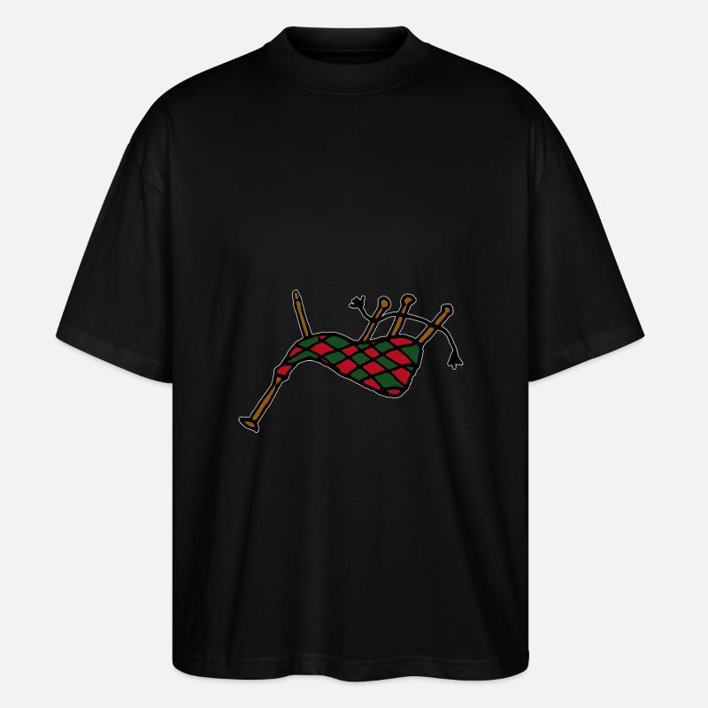 Cornemuse Écosse Musique - T-shirt bio Blaster 2.0 coupe oversize Stanley/Stella Unisexe - noir