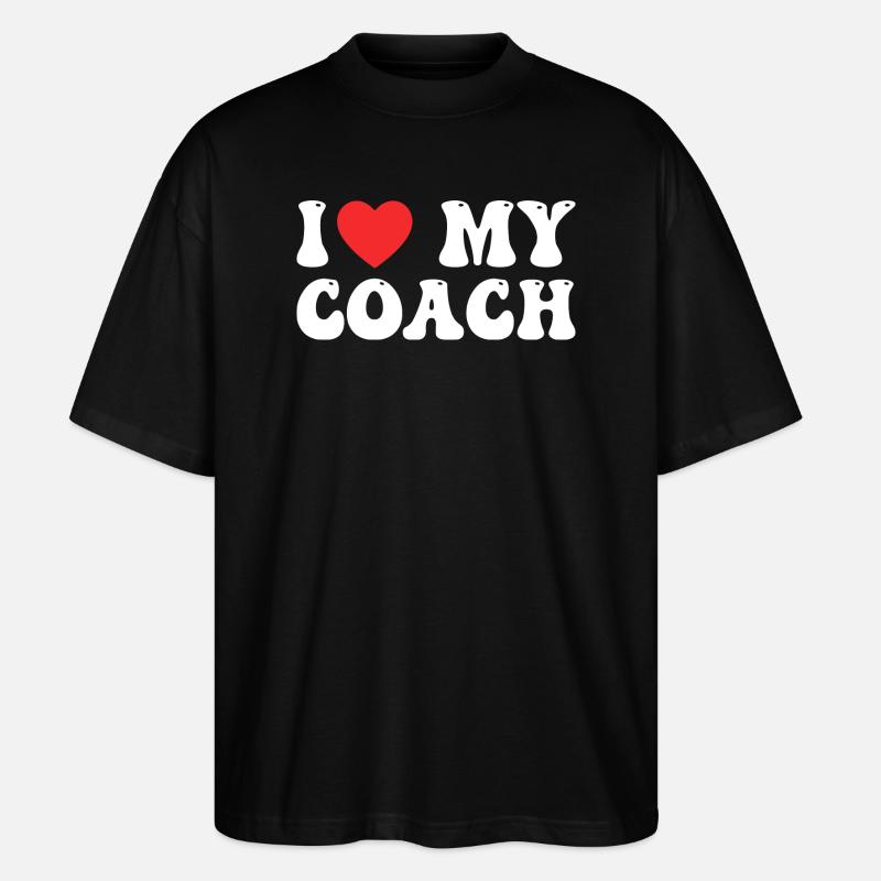 I love my coach - T-shirt bio Blaster 2.0 coupe oversize Stanley/Stella Unisexe - noir