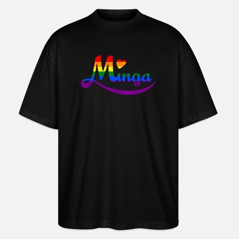 Fierté de Minga - T-shirt bio Blaster 2.0 coupe oversize Stanley/Stella Unisexe - noir