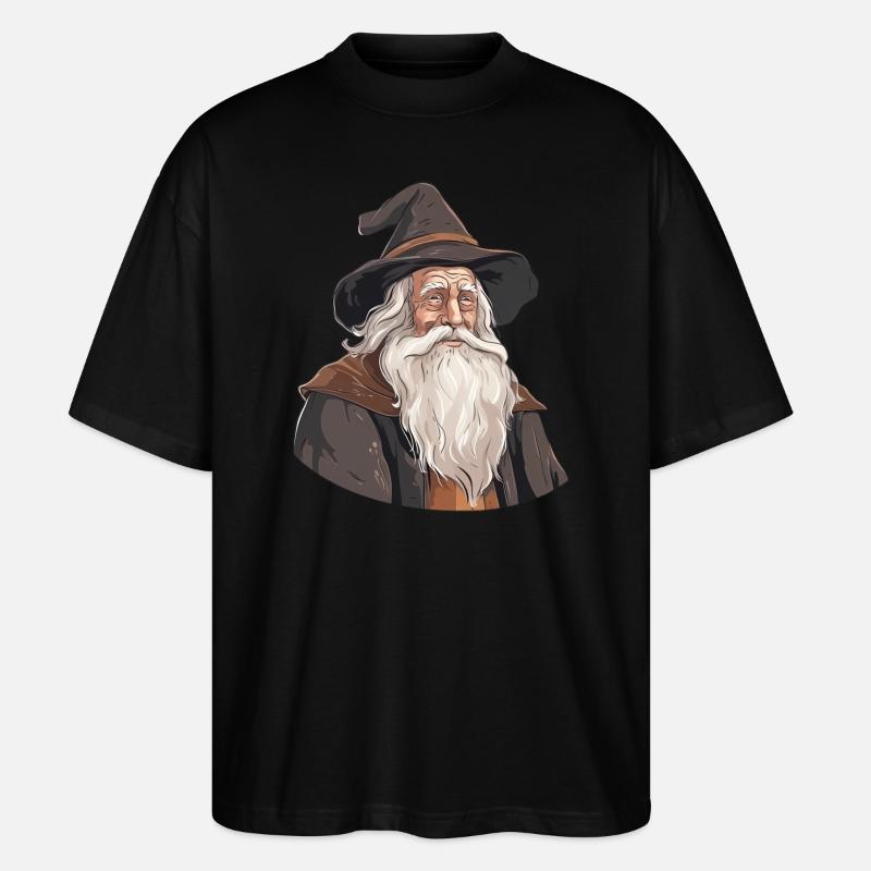 Le Magicien Blanc - T-shirt bio Blaster 2.0 coupe oversize Stanley/Stella Unisexe - noir