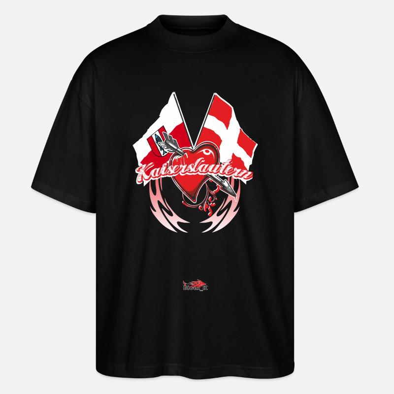 Kaiserlautern - montrer le drapeau - T-shirt bio Blaster 2.0 coupe oversize Stanley/Stella Unisexe - noir