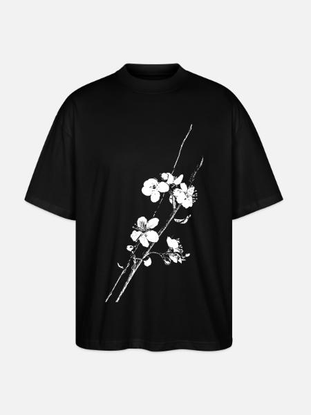 Cherry Blossom Blossoms Branch Branch - Stanley/Stella Oversized Unisex Organic T-shirt Blaster 2.0 - black