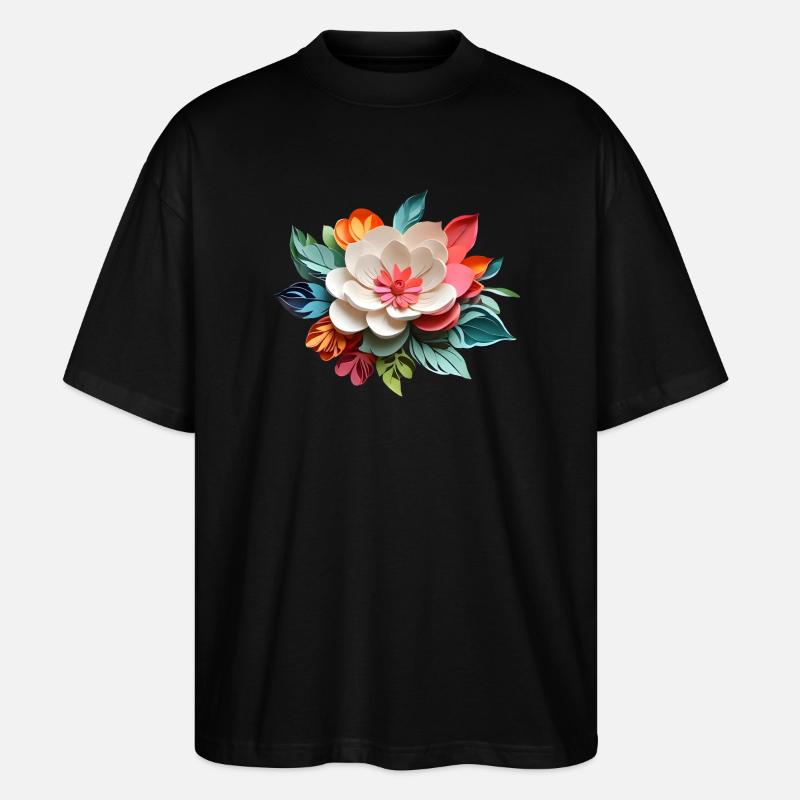 Joie de la fleur - T-shirt bio Blaster 2.0 coupe oversize Stanley/Stella Unisexe - noir