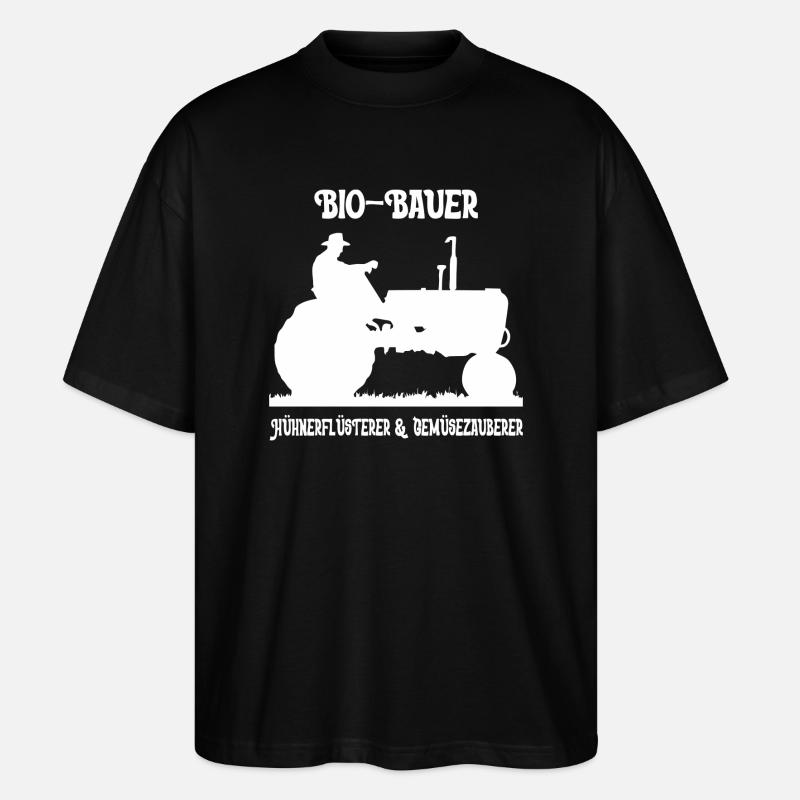 Biobauer Weihnachtsgeschenk - Stanley/Stella Oversized Unisex Bio T-Shirt Blaster 2.0 - Schwarz