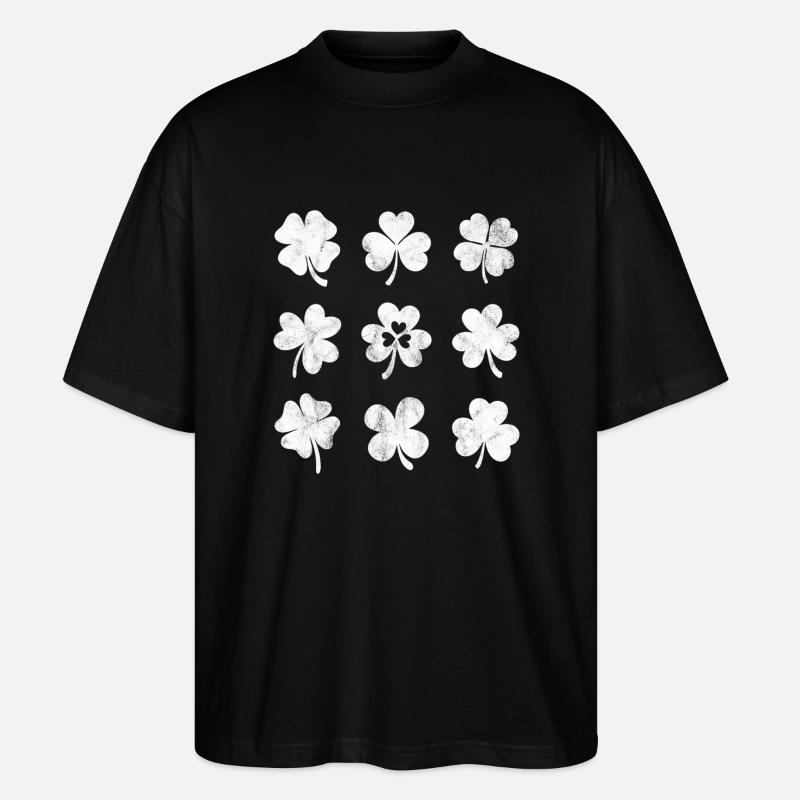 Kleeblätter - Stanley/Stella Oversized Unisex Bio T-Shirt Blaster 2.0 - Schwarz