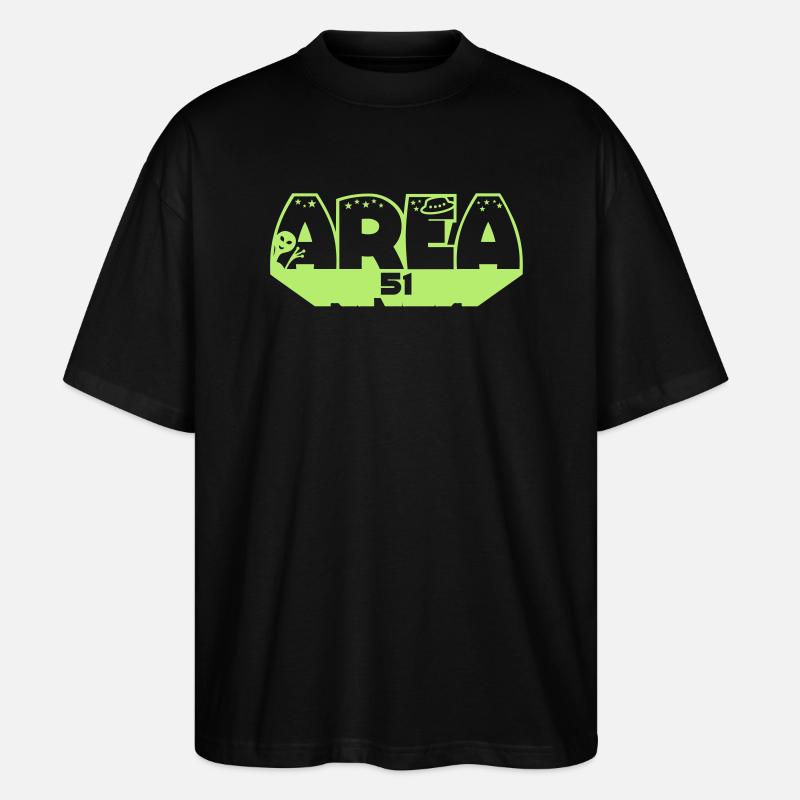 Ufo Area 51 - Stanley/Stella Oversized Unisex Bio T-Shirt Blaster 2.0 - Schwarz