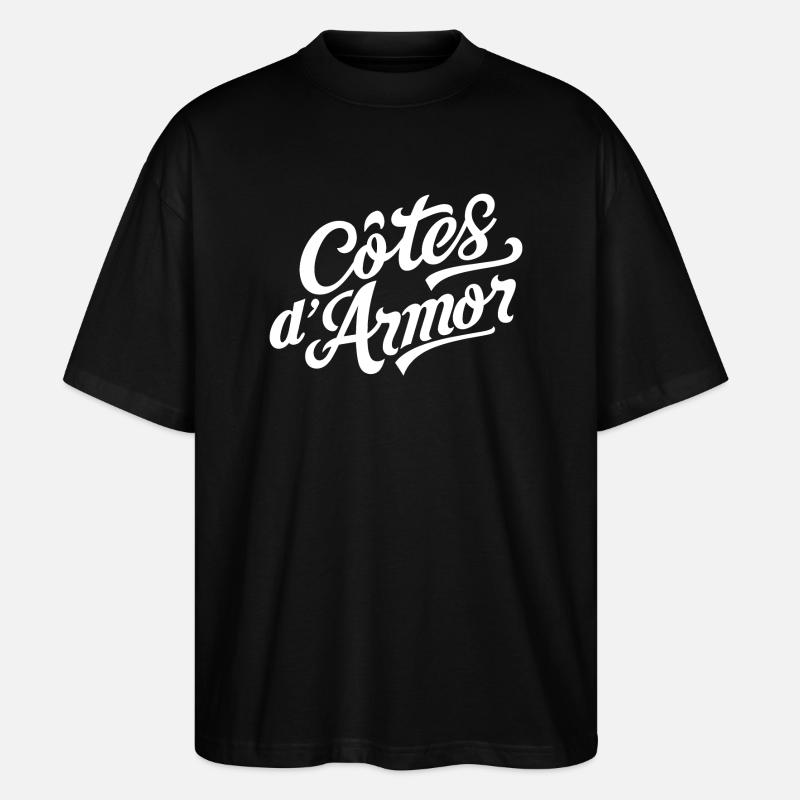 Côtes-d'Armor - T-shirt bio Blaster 2.0 coupe oversize Stanley/Stella Unisexe - noir