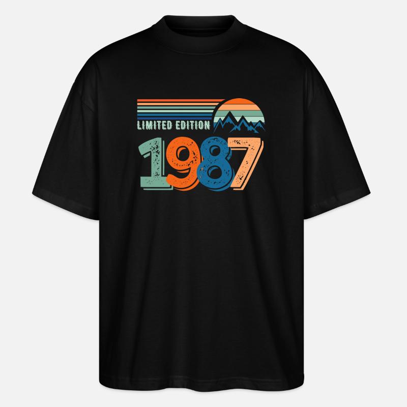 Limitierte Auflage 1987 - Stanley/Stella Oversized Unisex Bio T-Shirt Blaster 2.0 - Schwarz