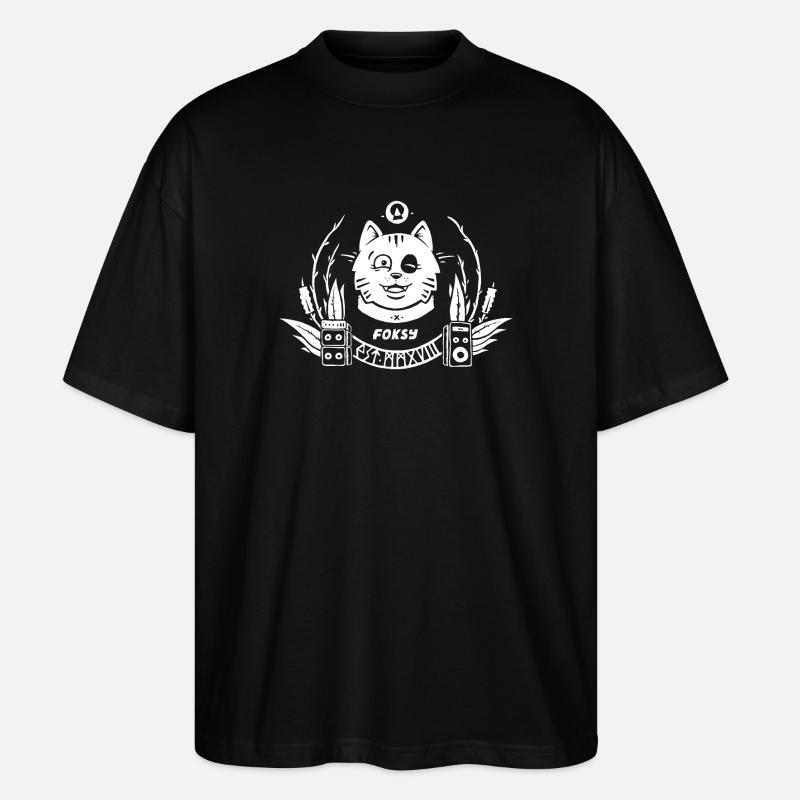 Schwarzäugige Kätzchenkatze - Stanley/Stella Oversized Unisex Bio T-Shirt Blaster 2.0 - Schwarz