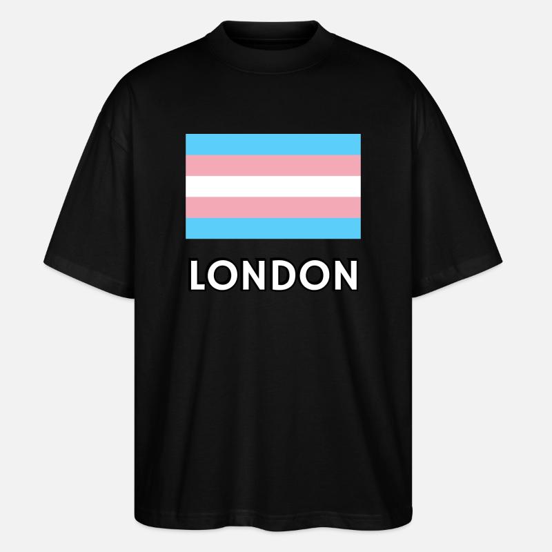 Trans Pride Flagge London - Stanley/Stella Oversized Unisex Bio T-Shirt Blaster 2.0 - Schwarz