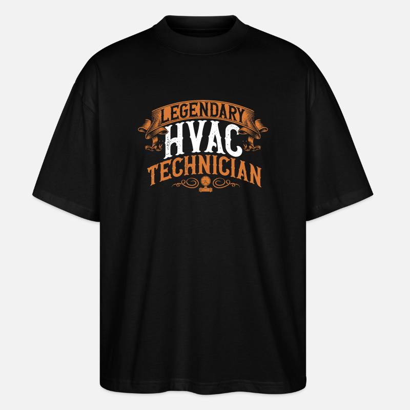 Heating, Air Conditioning, Ventilation, Technician - Stanley/Stella Oversized Unisex Organic T-shirt Blaster 2.0 - black