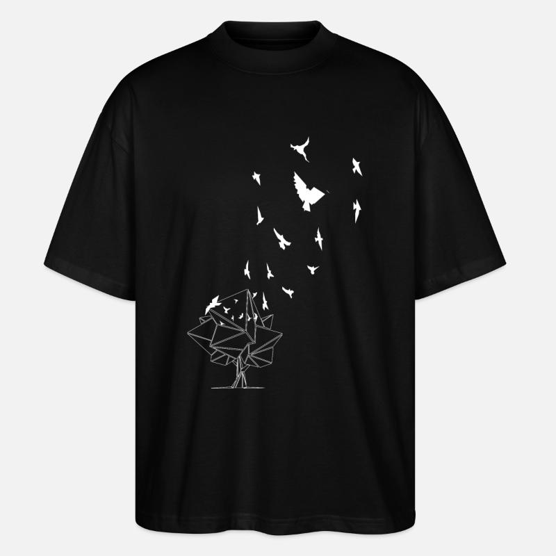 birds_special_white - T-shirt bio Blaster 2.0 coupe oversize Stanley/Stella Unisexe - noir