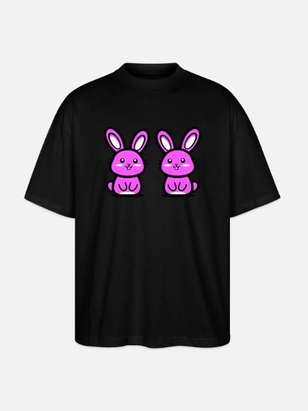 Easter Bunny Easter - Stanley/Stella Oversized Unisex Organic T-shirt Blaster 2.0 - black