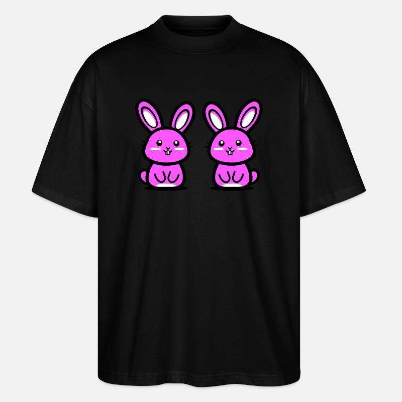 Easter Bunny Easter - Stanley/Stella Oversized Unisex Organic T-shirt Blaster 2.0 - black