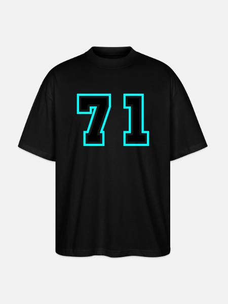 71 Number Symbol - Stanley/Stella Oversized Unisex Organic T-shirt Blaster 2.0 - black