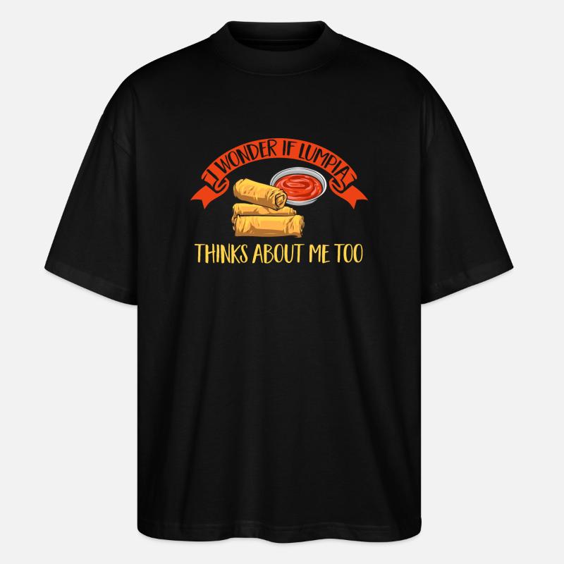 Lumpia Philippinisches Essen Philippinen - Stanley/Stella Oversized Unisex Bio T-Shirt Blaster 2.0 - Schwarz