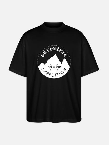 Adventure expedition - white - Stanley/Stella Oversized Unisex Organic T-shirt Blaster 2.0 - black