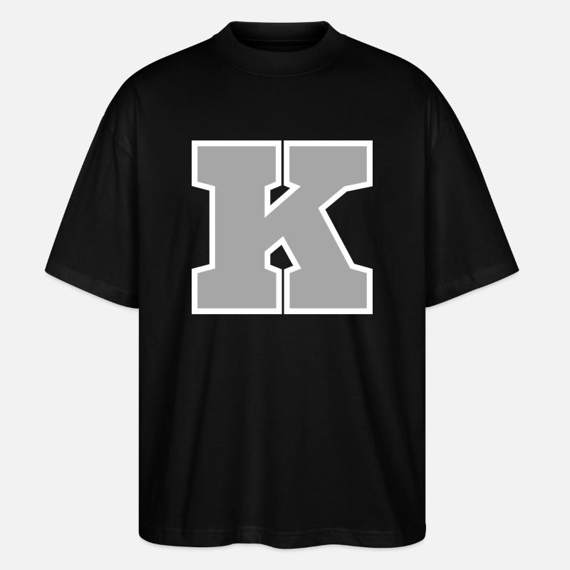 Buchstabe k sport - Stanley/Stella Oversized Unisex Bio T-Shirt Blaster 2.0 - Schwarz