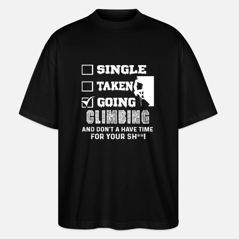 Climbing Relationship Status - Stanley/Stella Oversized Unisex Organic T-shirt Blaster 2.0 - black
