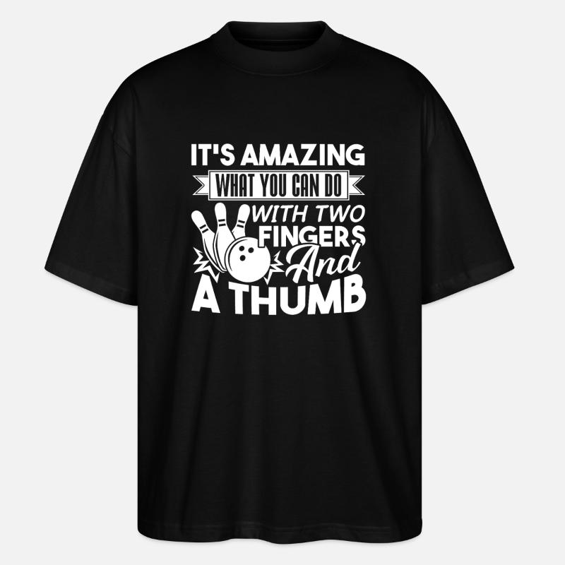 Bowling Is Amazing - Stanley/Stella Oversized Unisex Organic T-shirt Blaster 2.0 - black