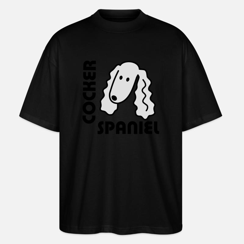 Cocker Spaniel - Stanley/Stella Oversized Unisex Organic T-shirt Blaster 2.0 - black