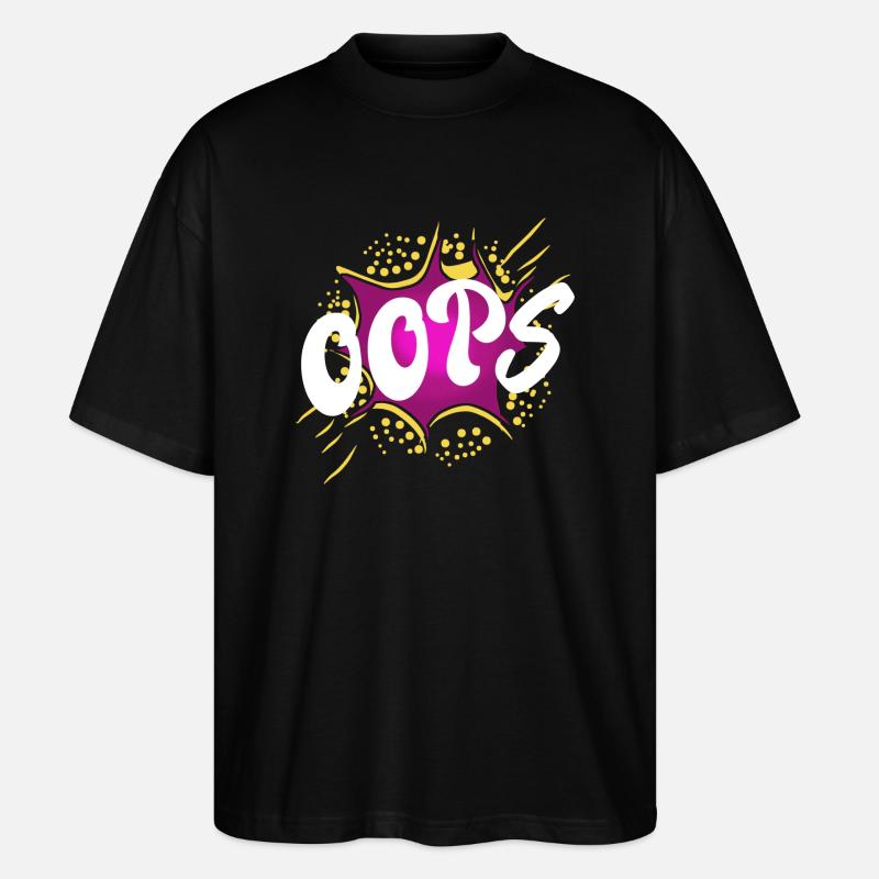 Verzeihung - Stanley/Stella Oversized Unisex Bio T-Shirt Blaster 2.0 - Schwarz