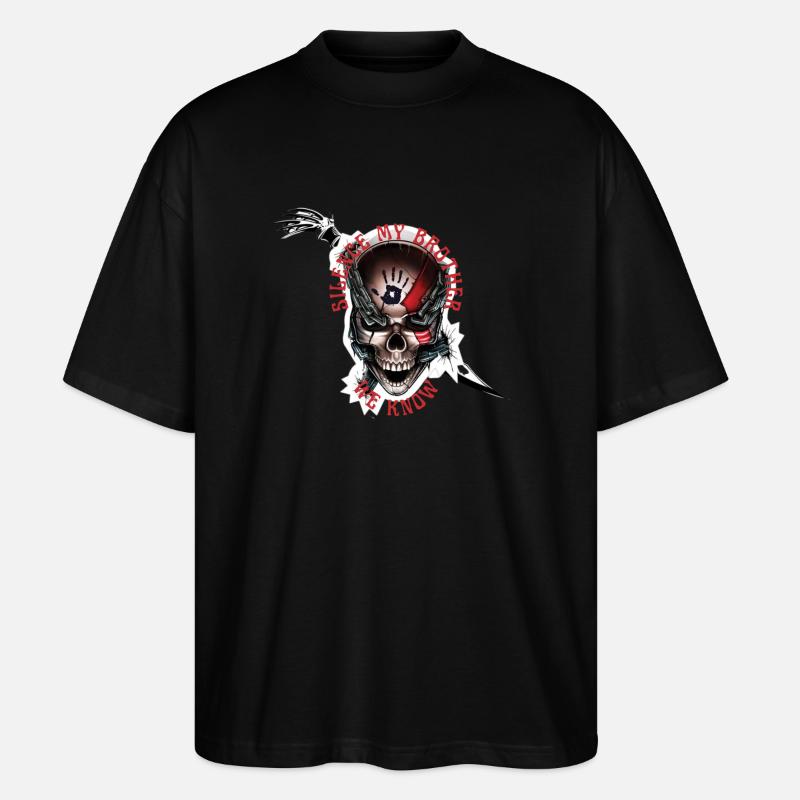 Dunkle Bruderschaft - Stanley/Stella Oversized Unisex Bio T-Shirt Blaster 2.0 - Schwarz