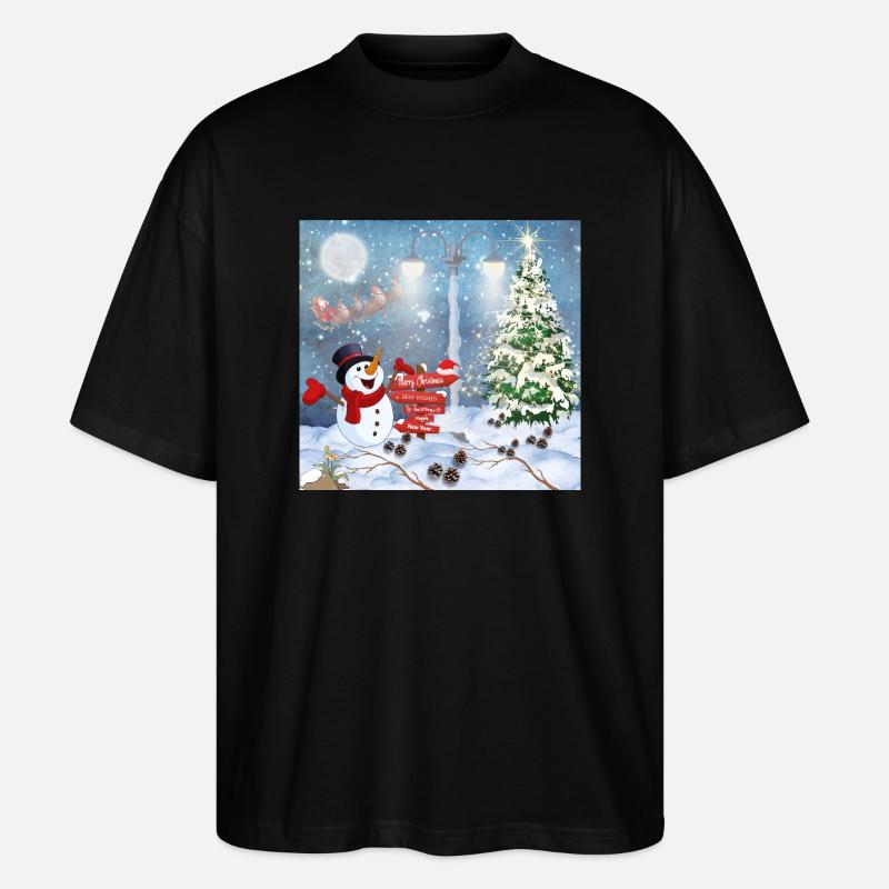 Frohe Weihnachten - Stanley/Stella Oversized Unisex Bio T-Shirt Blaster 2.0 - Schwarz