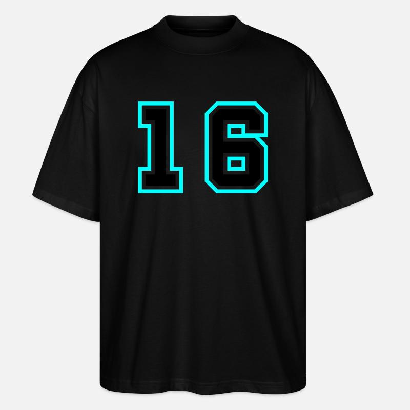 16 Symbole numérique - T-shirt bio Blaster 2.0 coupe oversize Stanley/Stella Unisexe - noir