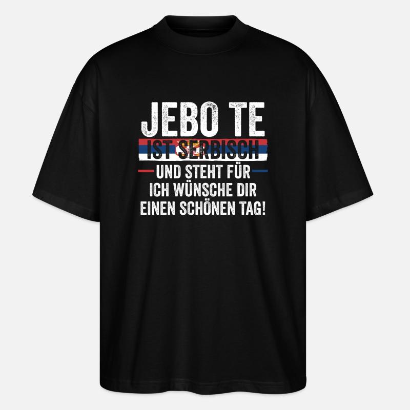 Serbe Serbe Serbie - T-shirt bio Blaster 2.0 coupe oversize Stanley/Stella Unisexe - noir