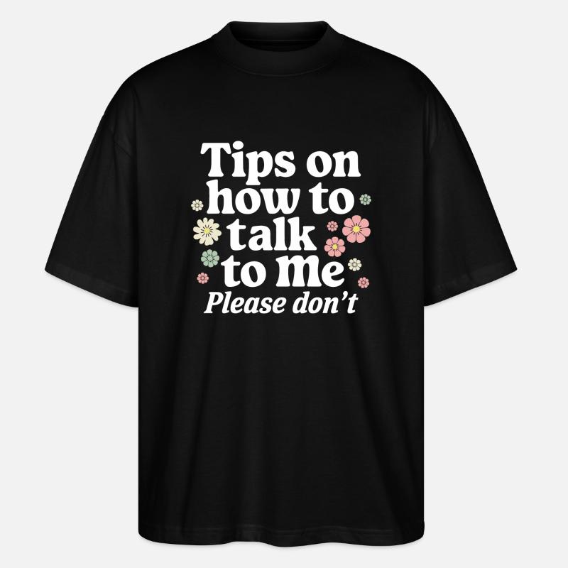 Silencieux et introverti - T-shirt bio Blaster 2.0 coupe oversize Stanley/Stella Unisexe - noir