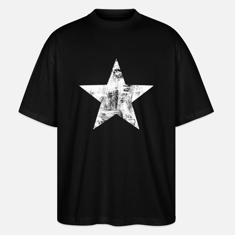 Étoile - Blanc - T-shirt bio Blaster 2.0 coupe oversize Stanley/Stella Unisexe - noir