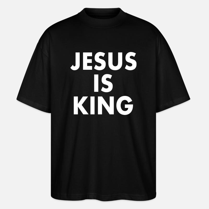 Jesus is king - T-shirt bio Blaster 2.0 coupe oversize Stanley/Stella Unisexe - noir