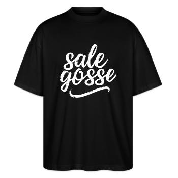 Sale gosse - T-shirt bio Blaster 2.0 coupe oversize Stanley/Stella Unisexe - noir - Devant - Alina (178cm) & Michal (187cm)
